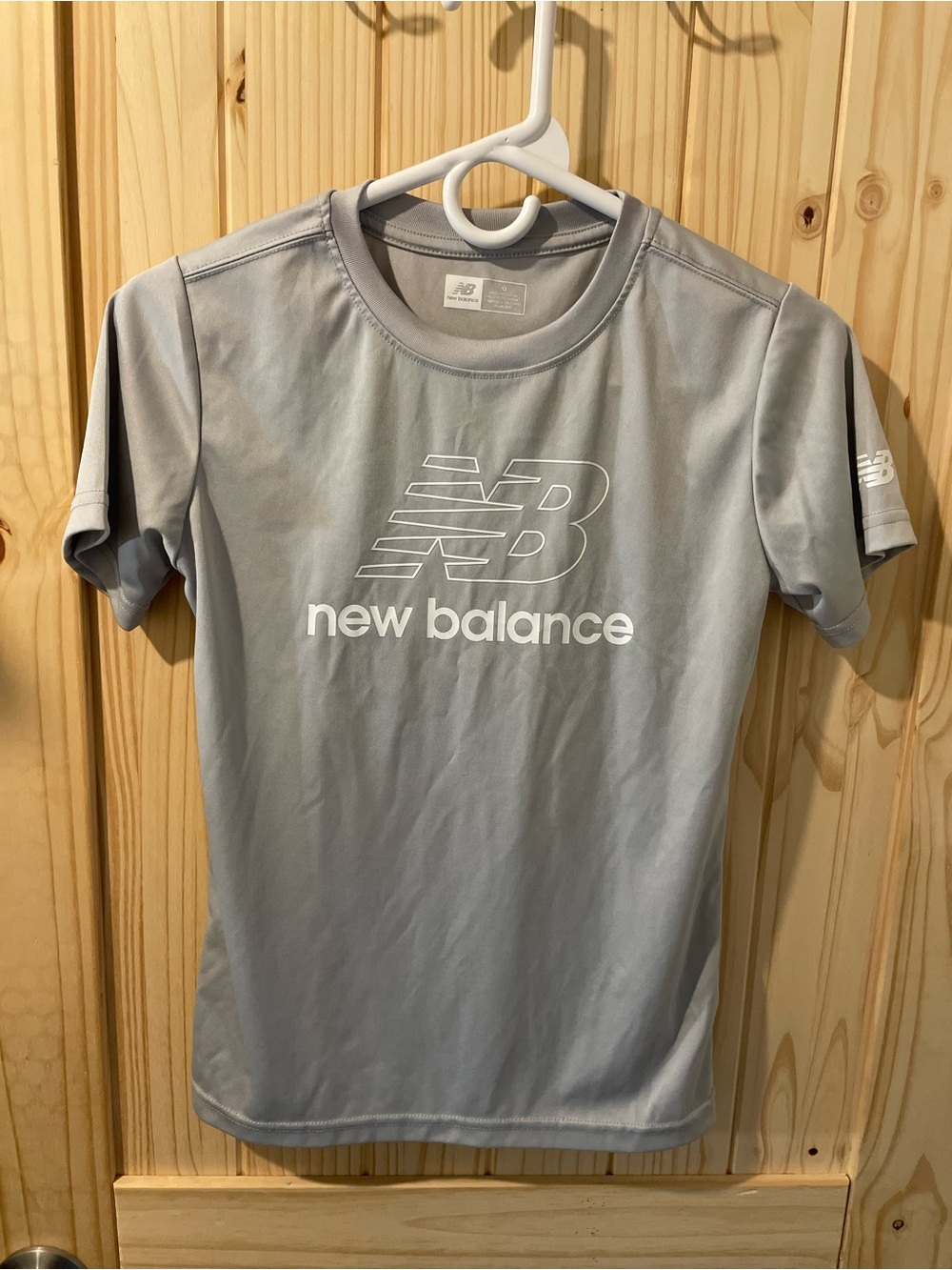 New Balance Light Gray Short-Sleeve Logo Tee